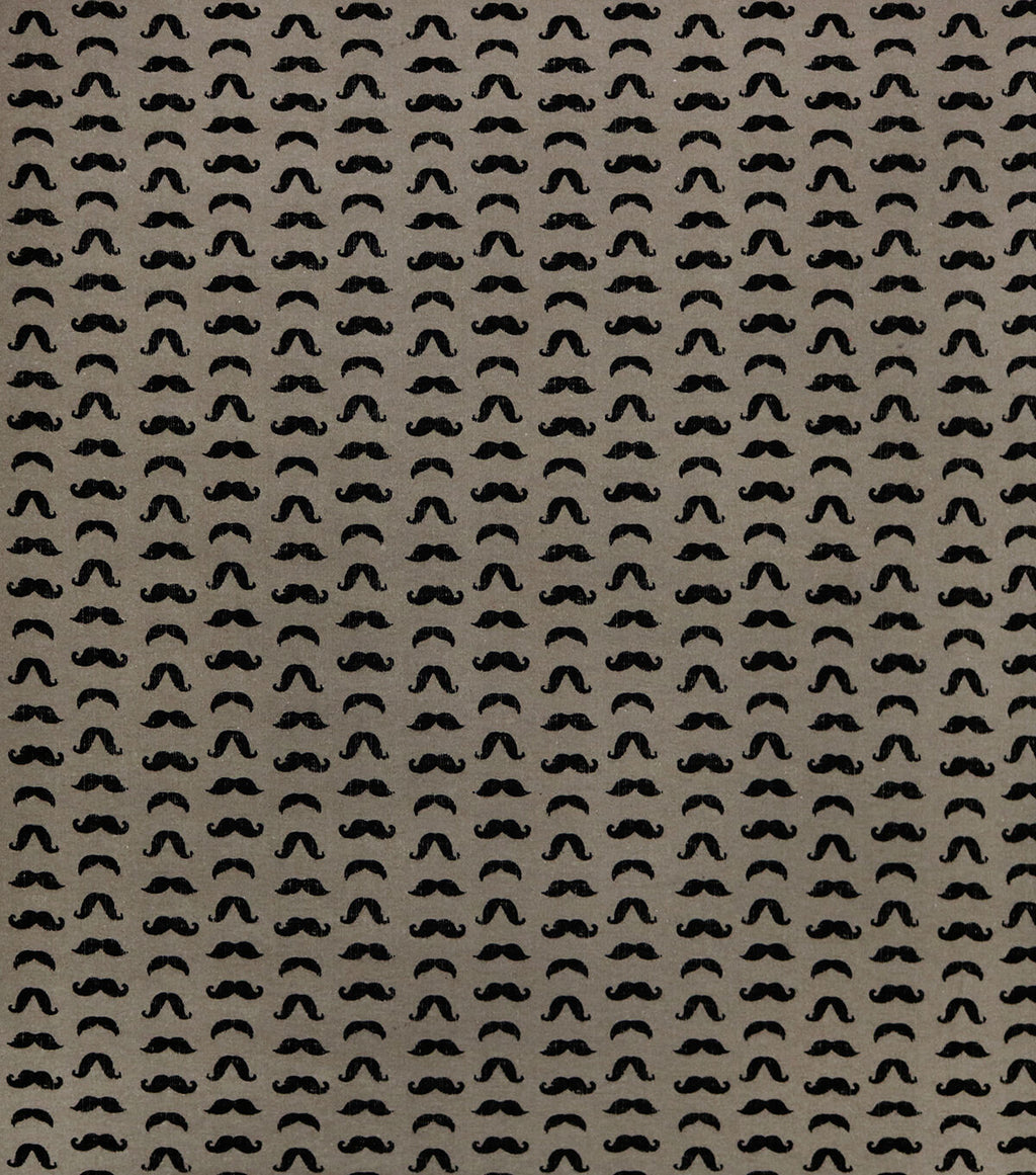 Moustaches Super Snuggle Flannel Fabric