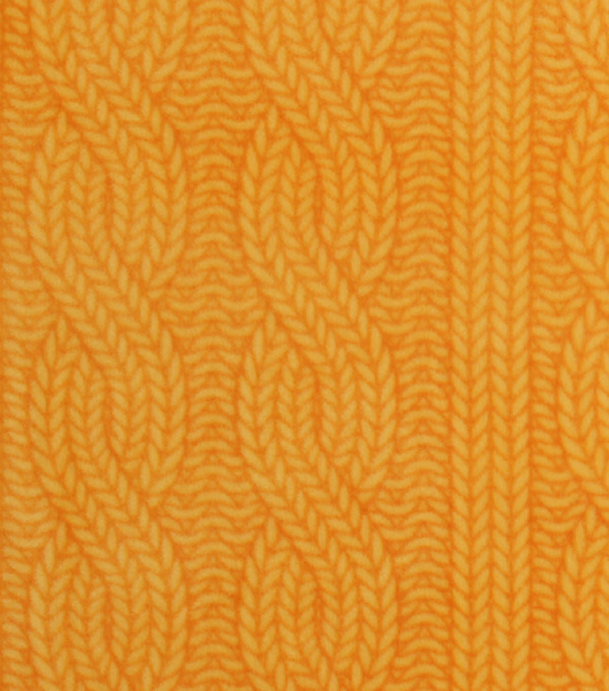 Yellow Cable Knit Anti Pill Fleece Fabric