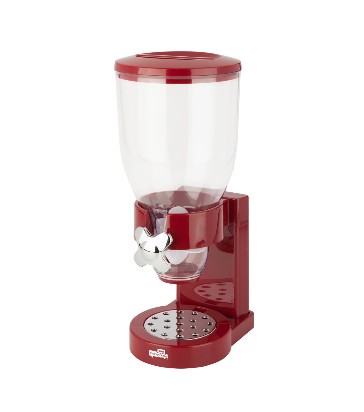 Honey Can Do 17.5oz Red Cereal Dispenser With Portion Control
