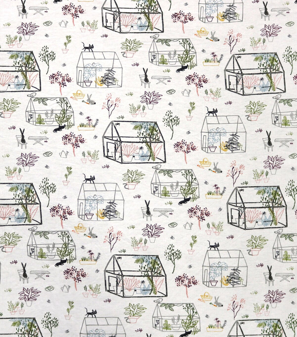 Greenhouse Sketch Super Snuggle Flannel Fabric