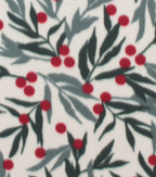 Green Mistletoe Blizzard Fleece Fabric