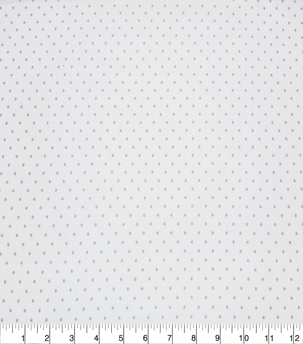 Aspirin Dots on White Quilt Cotton Fabric by Quilter's Showcase