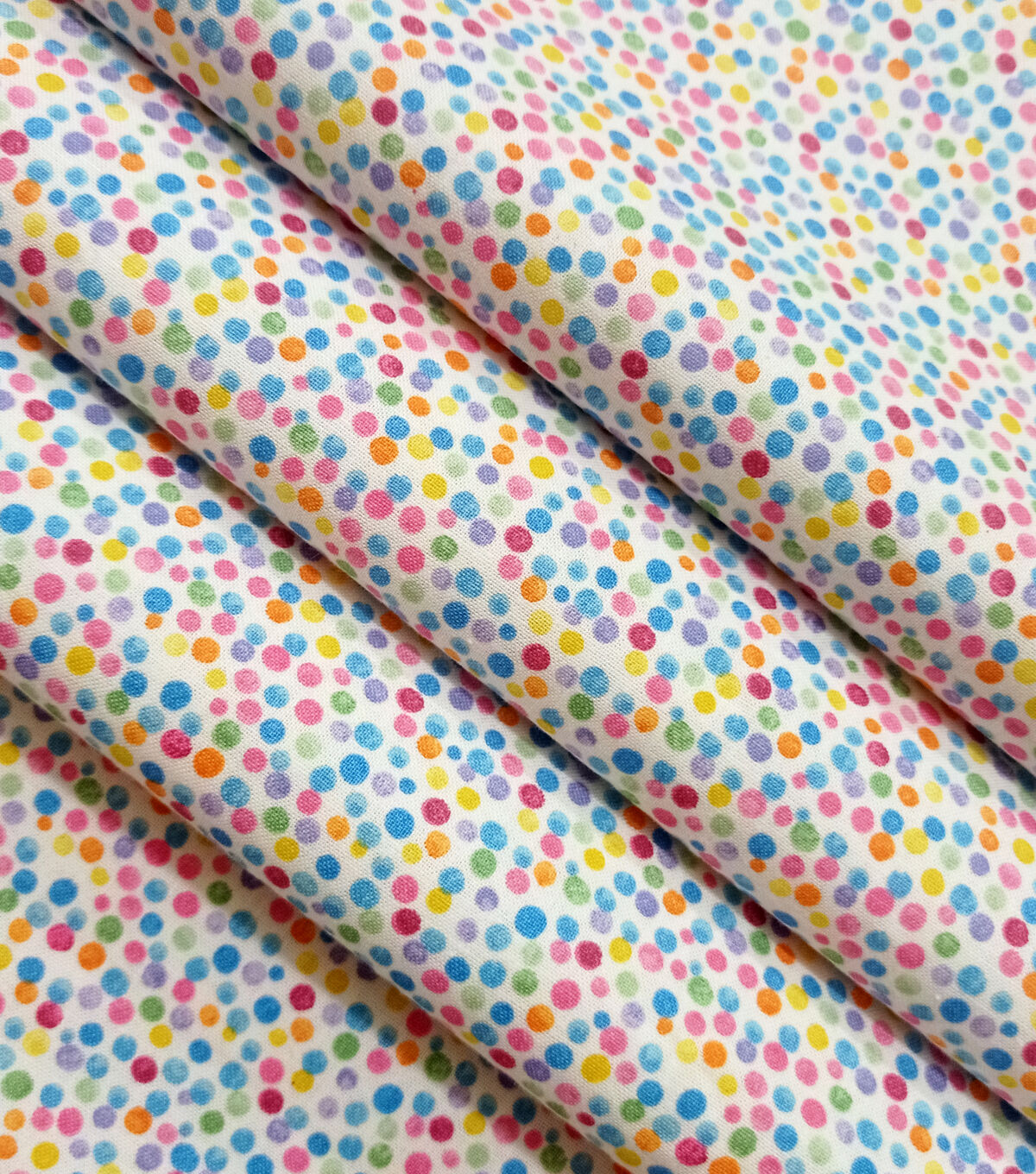 Multicolor Watercolor Dots Cotton Fabric by Keepsake Calico