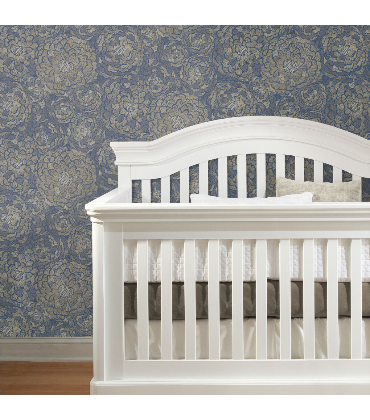 RoomMates 20.5 x 16.5' Blue Zen Dahlia Peel & Stick Wallpaper