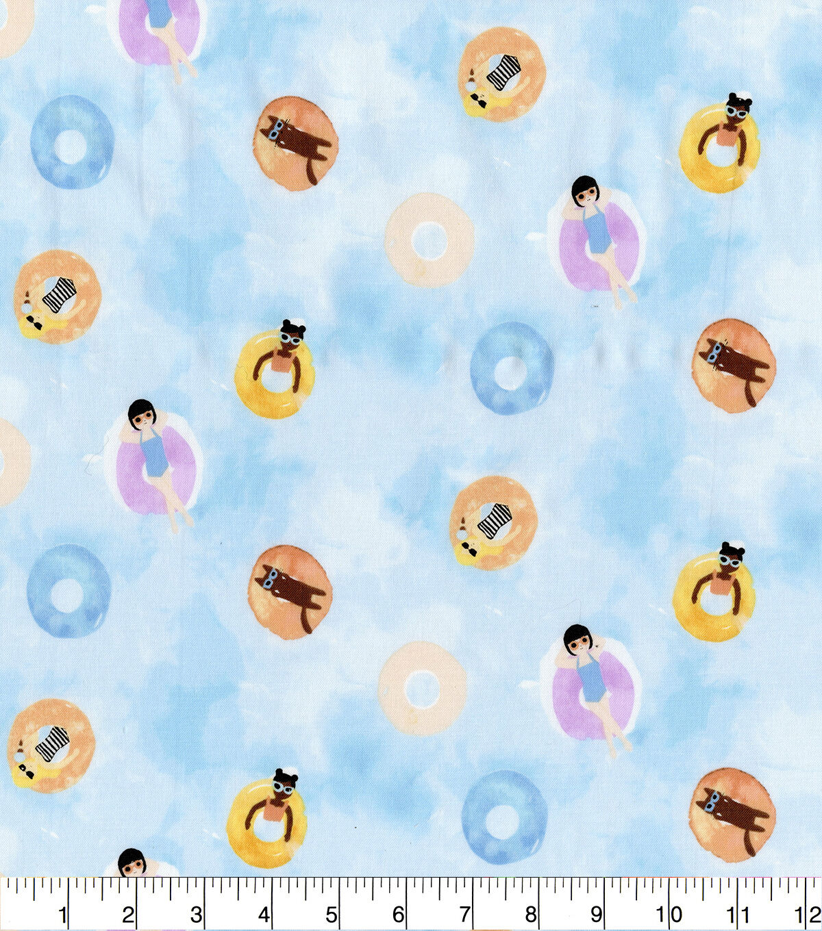 Hi Fashion Summer Lovin Pool Girls Premium Cotton Fabric