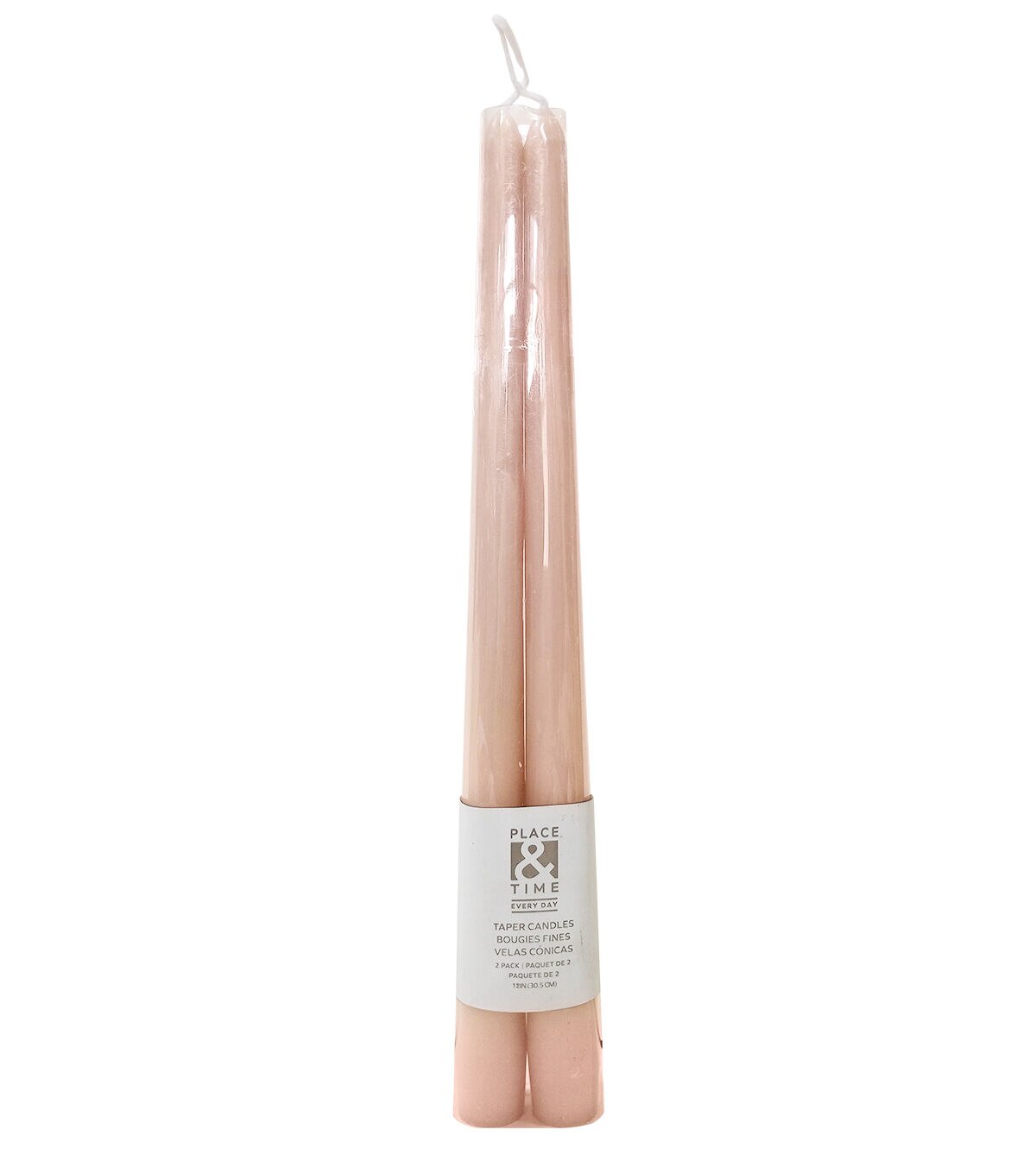 12 Taper Unscented Candles 2pk by Place & Time