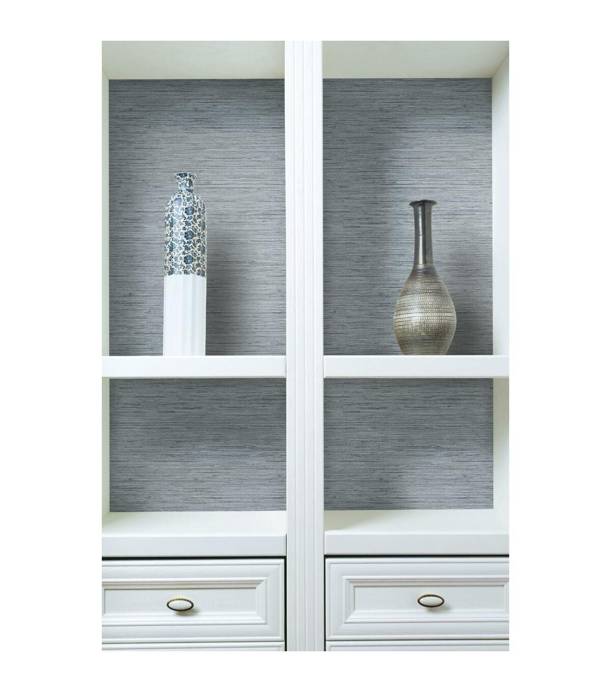 RoomMates Faux Grasscloth Peelable Wallpaper Blue