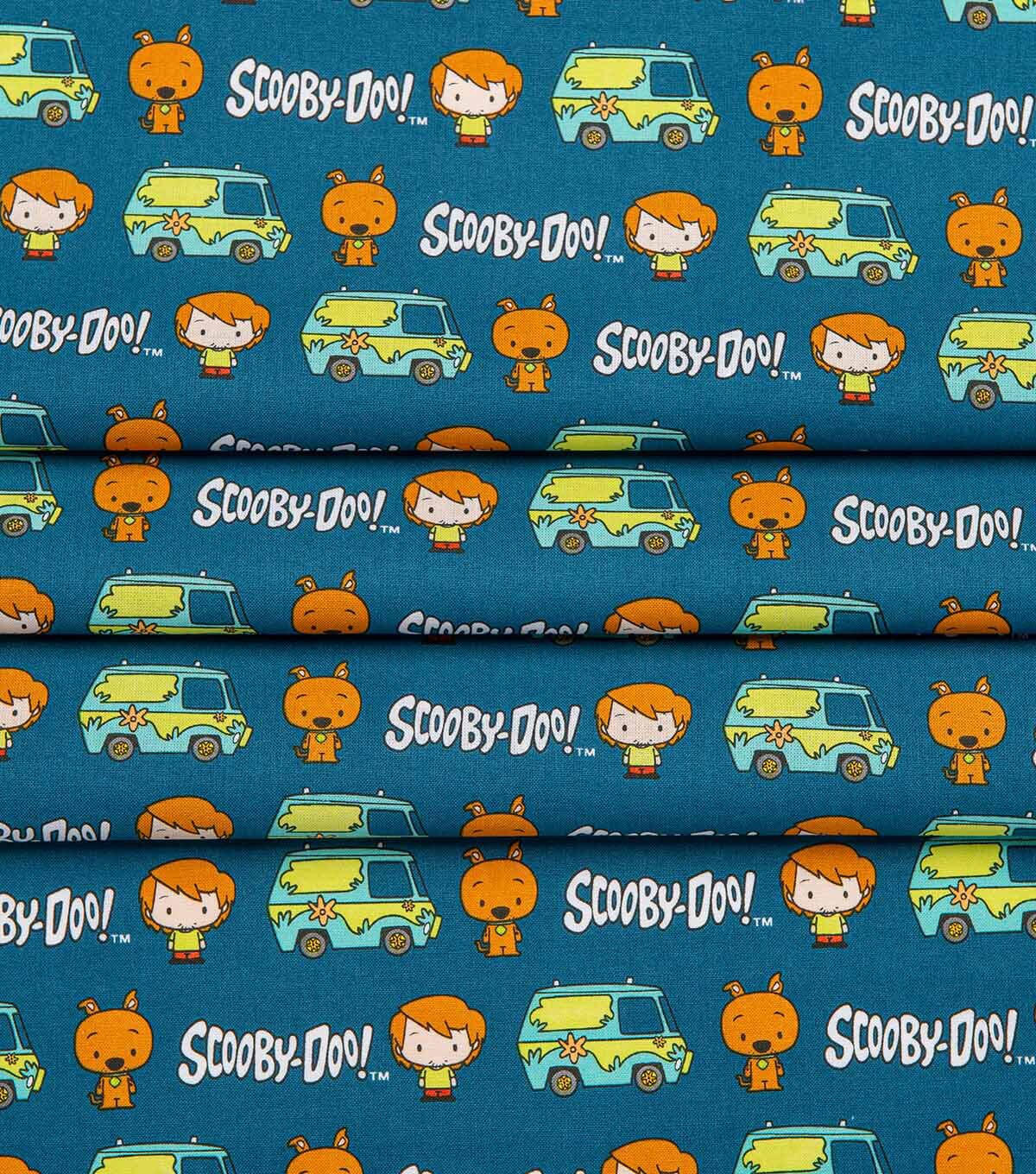 Scooby Doo Chibi Mystery Van Cotton Fabric