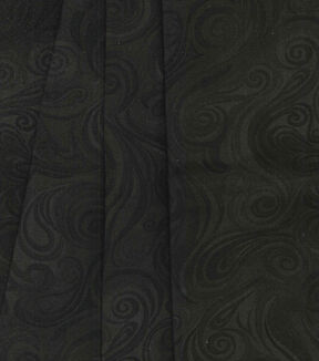Bold Black Swirls Cotton Fabric by Keepsake Calico