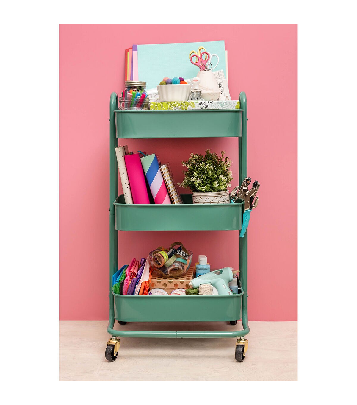 We R Memory Keepers 32 Metal 3 Tier Storage Cart