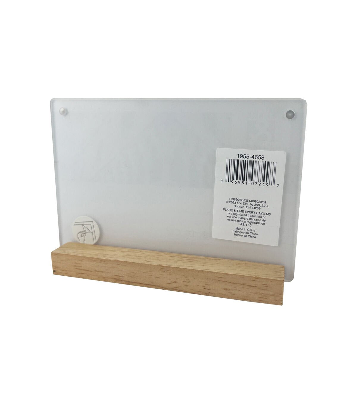 6 x 4 Acrylic Tabletop Picture Frame With Wood Base by Place & Time
