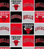 Chicago Bulls Fleece Fabric Block