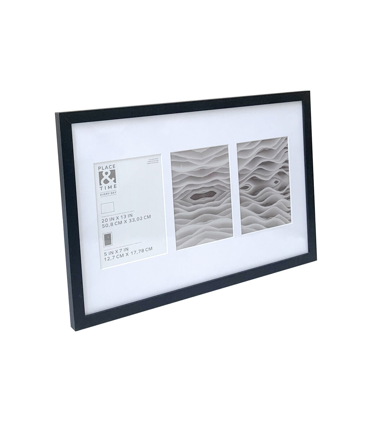 5 x 7 Black 3 Photo Collage Frame by Place & Time