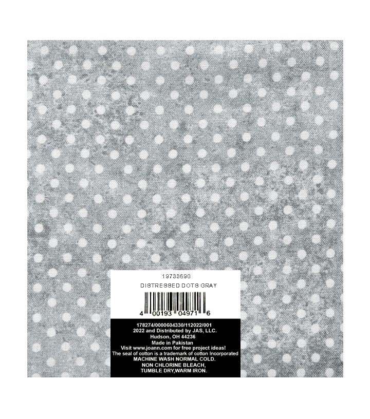 18 x 21 Dots on Gray Quilt Cotton Fabric Quarter by Keepsake Calico