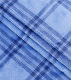 Blue Plaid Sew Lush Fleece Fabric