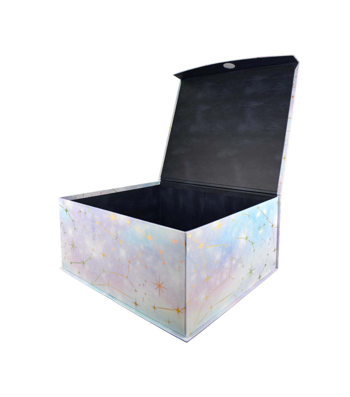 16 x 14 Holographic Gold Foil Flip Top Box by Place & Time