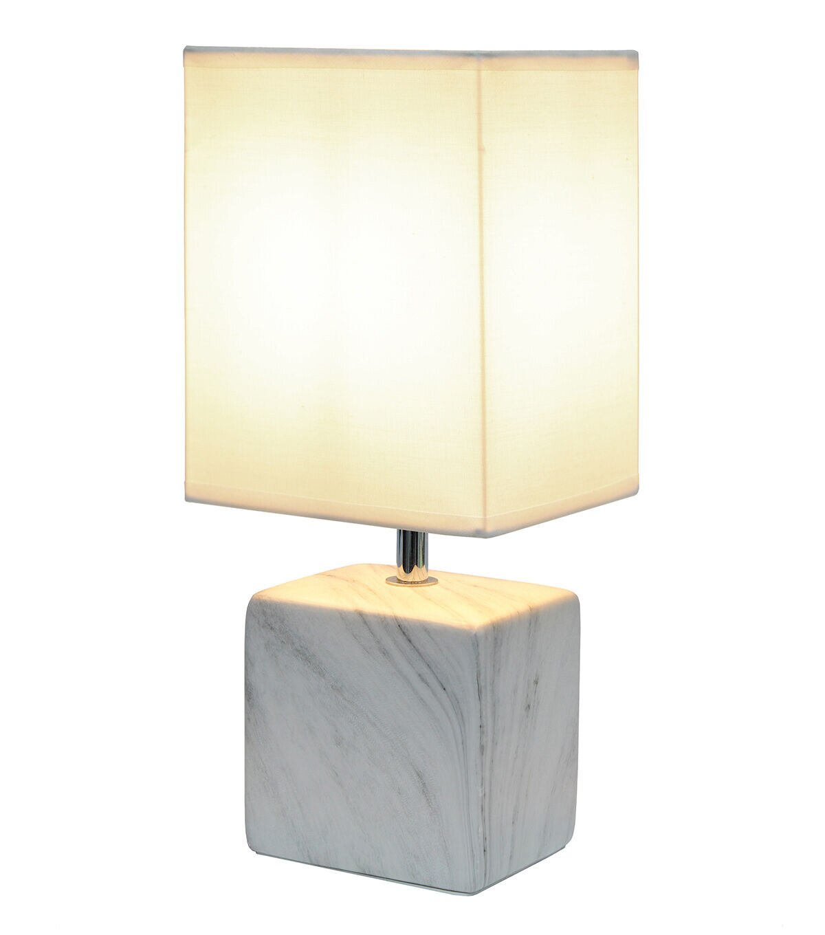 All The Rages Marbled Ceramic Table Lamp with Fabric Shade