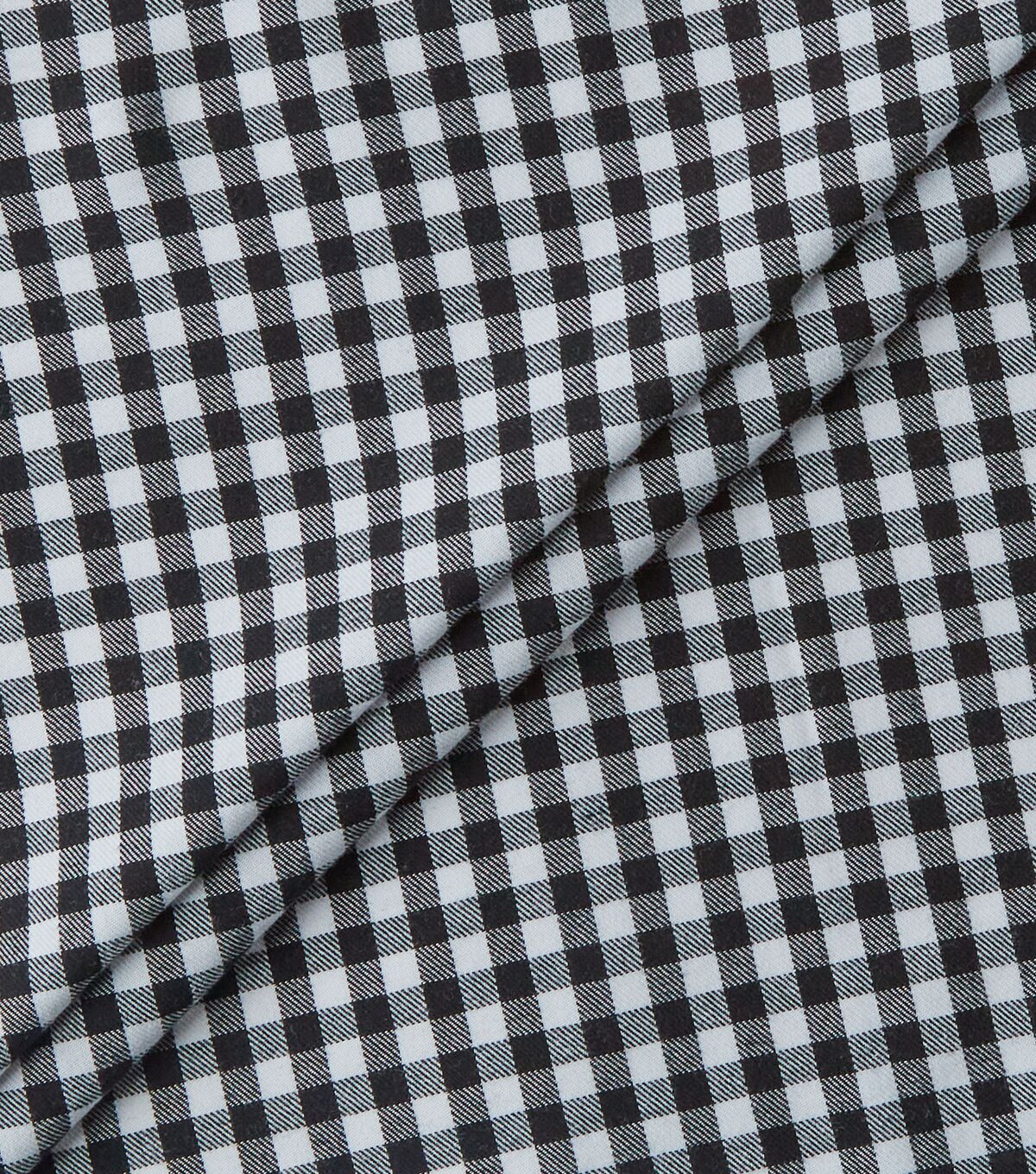 Eddie Bauer Black & White Buffalo Check Cotton Tencel Flannel Fabric