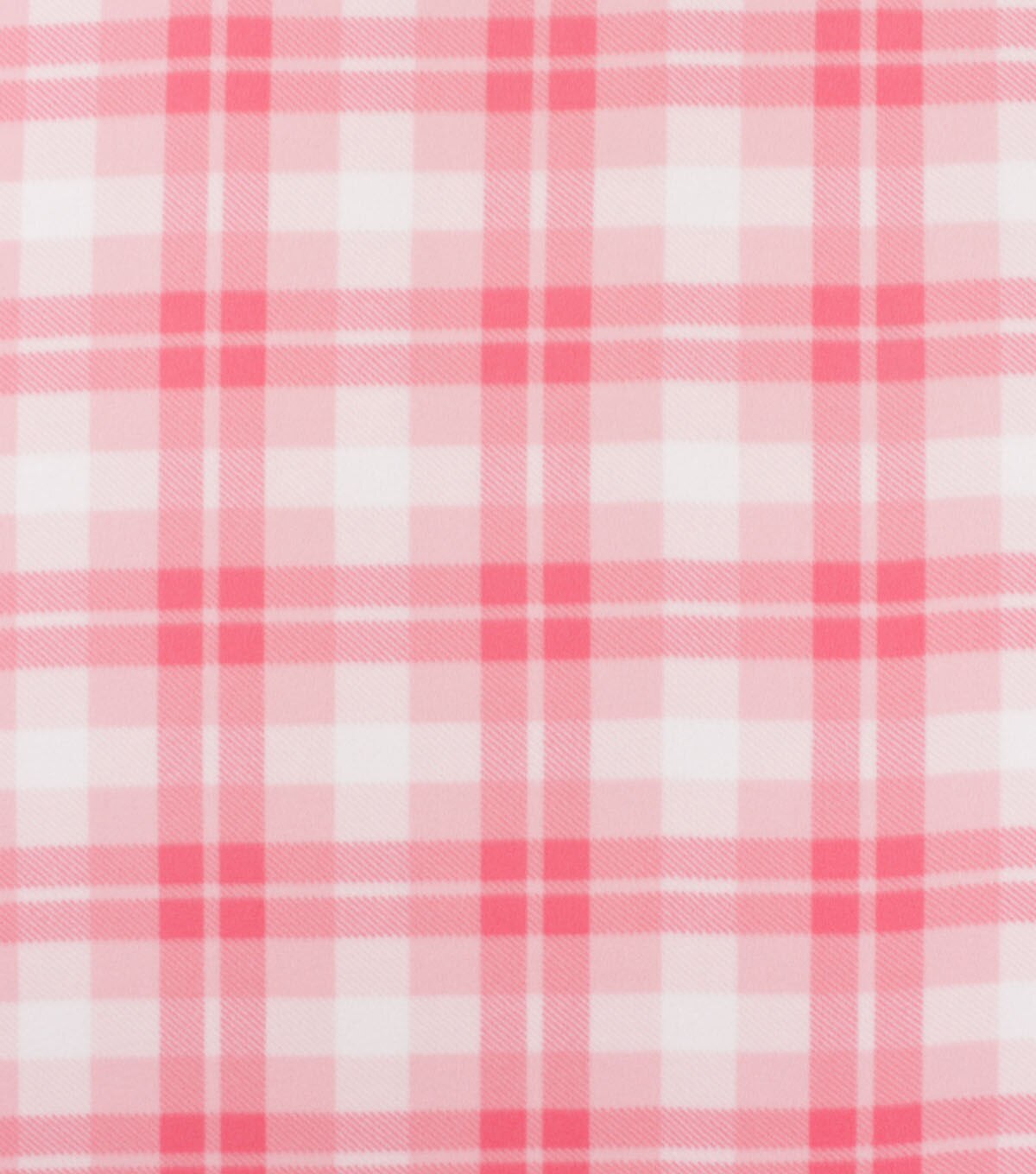 Blizzard Fleece Fabric Checker Plaid Pink