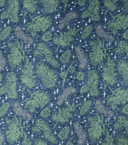 Blue Pinecone & Needles Luxe Fleece Fabric