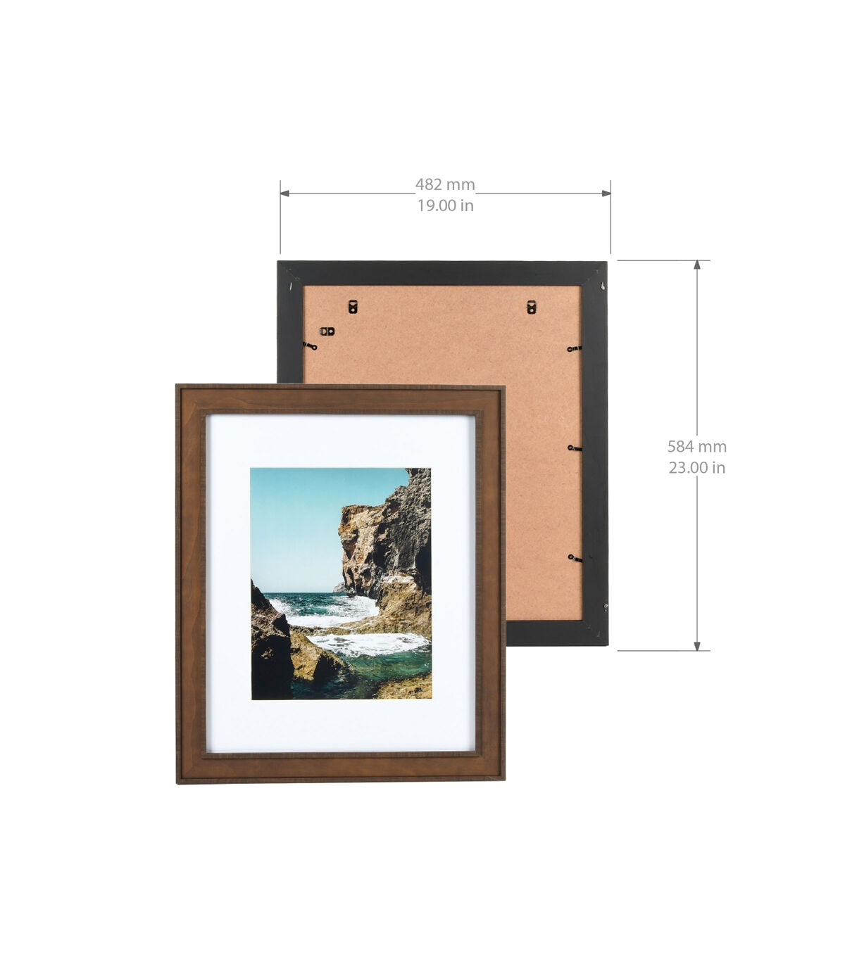 16 x 20 Matted to 11 x 14 Dark Wood Portrait Frame by Hudson 43