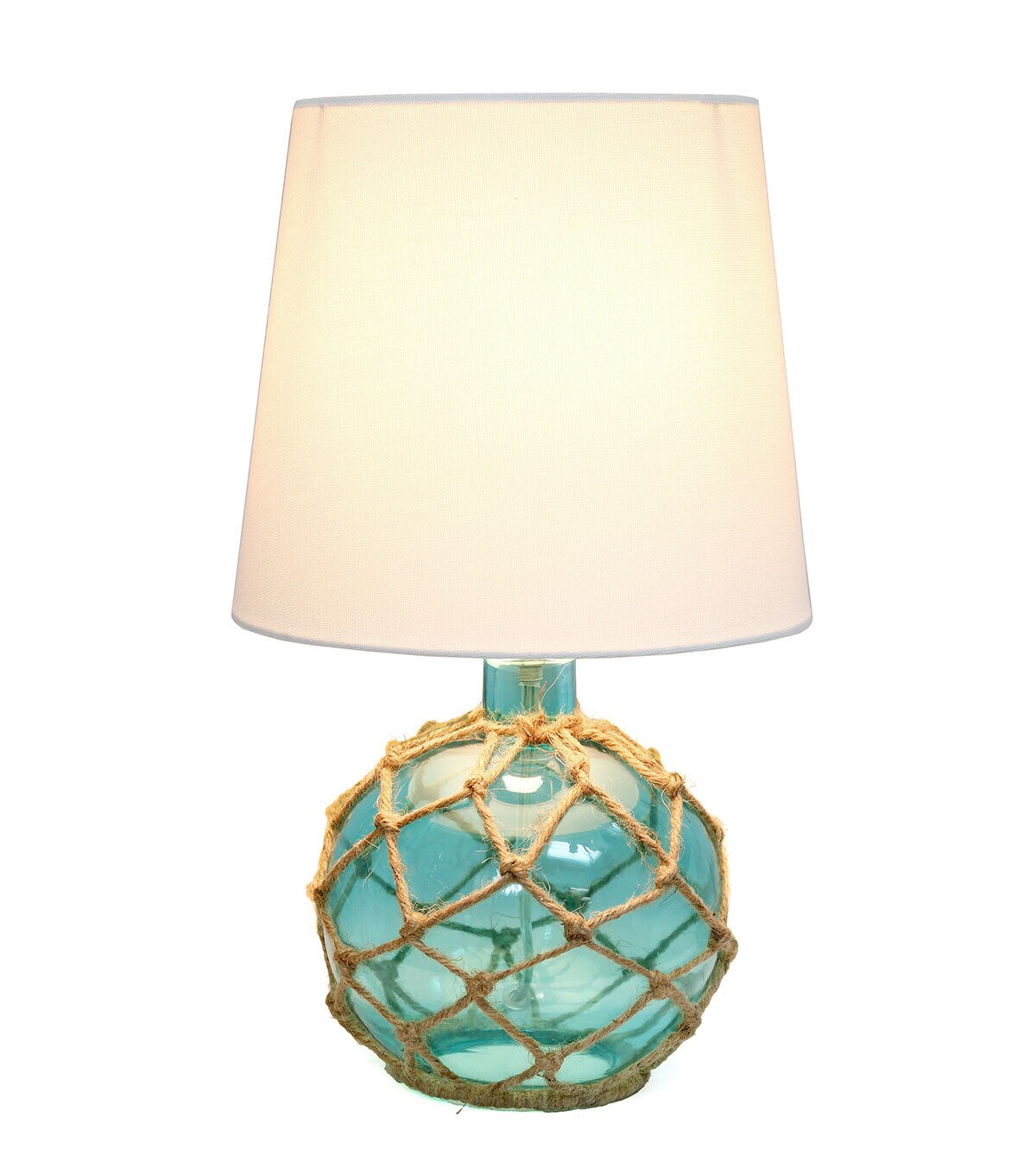 All The Rages 60 Nautical Netted Sea Glass Table Lamp with Shade