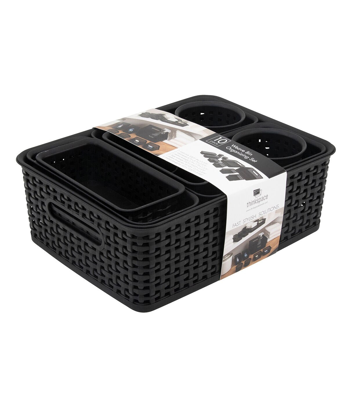 10ct Plastic Weave Bins by Hudson 43