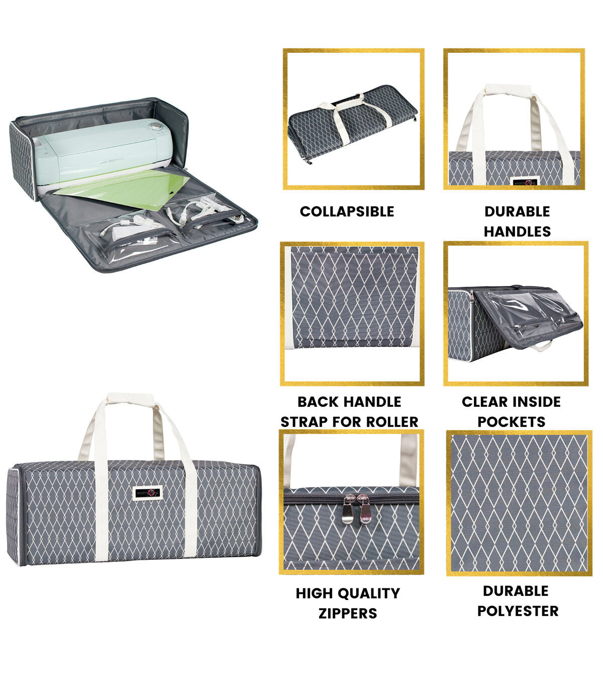 Everything Mary 22 Gray Diamond Die Cut Machine Carrying Case