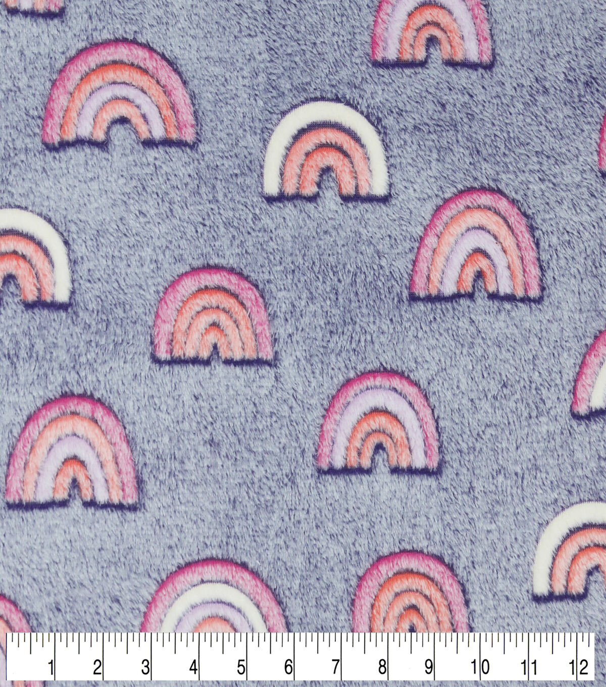 Sew Lush Rainbow Embossed Fleece Fabric