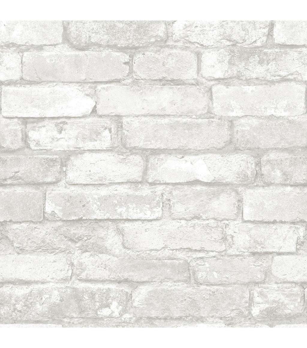 WallPops NuWallpaper Grey White Brick