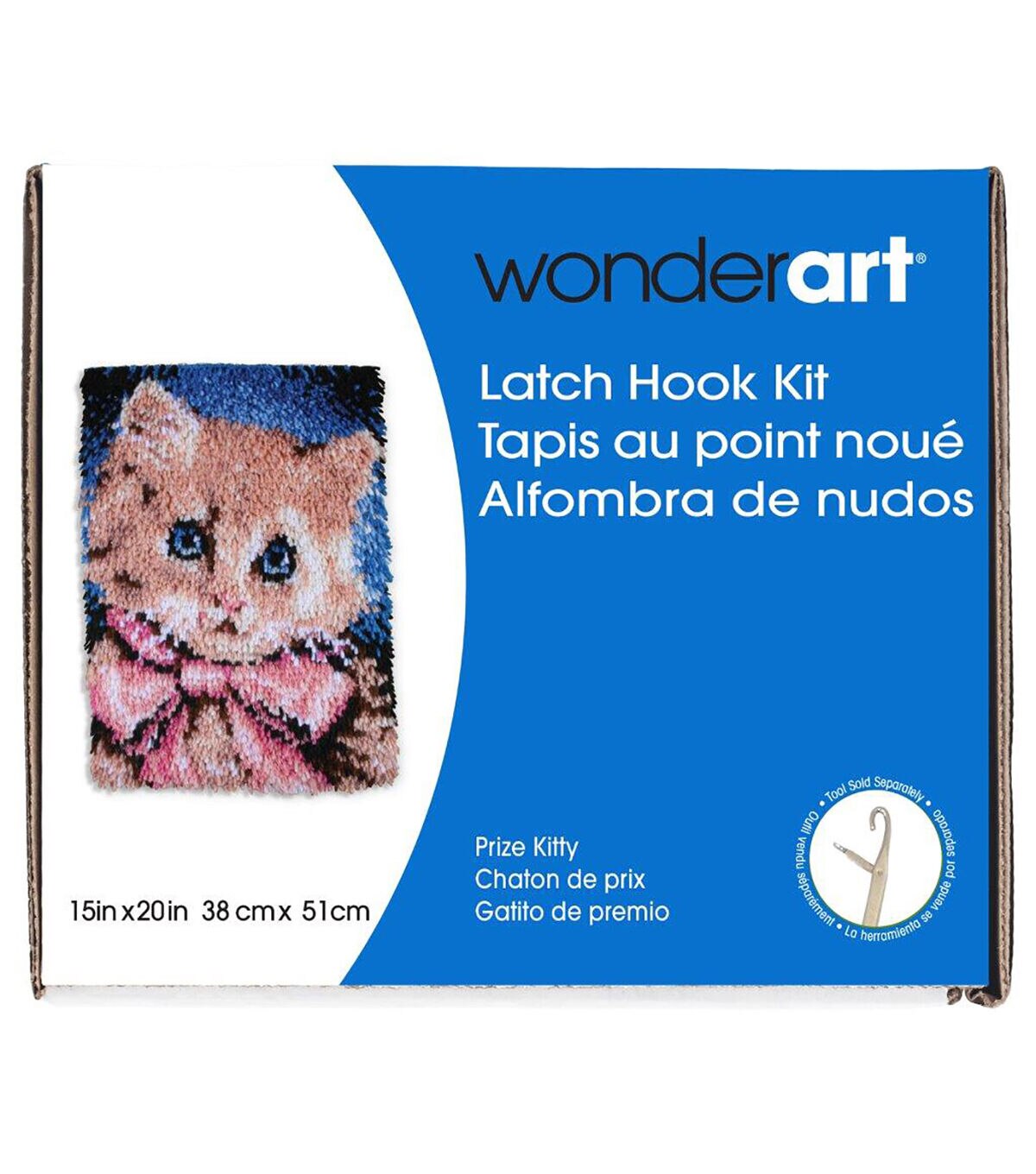 Wonderart Latch Hook Kit 15X20 Prize Kitty