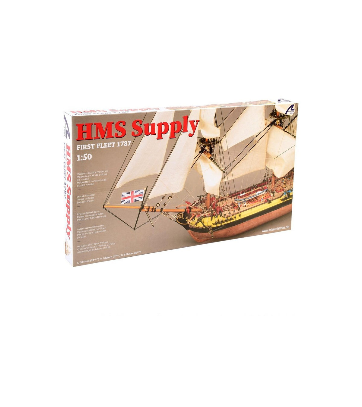 First Fleet Brig HMS Supply. 1:50 Wooden Model Ship Kit