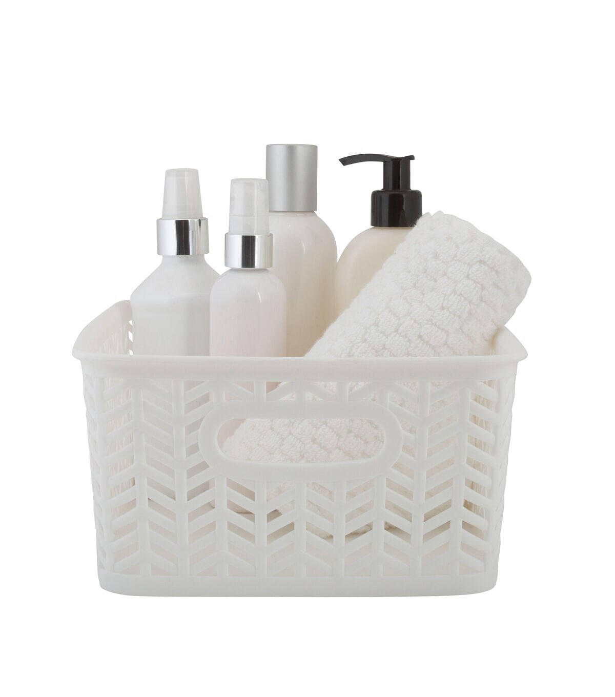 Simplify 10 x 4 Herringbone Storage Bin With Handles