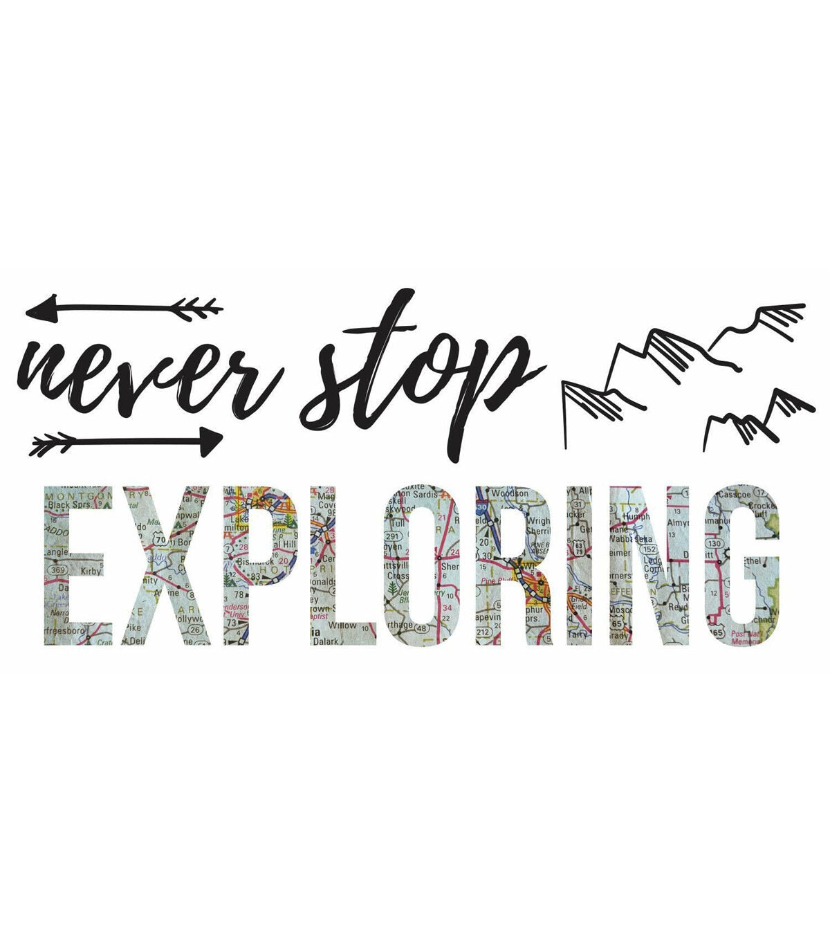 RoomMates Never Stop Exploring Quote Decals