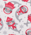 White Seals Blizzard Fleece Fabric