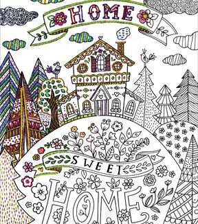 Design Works 14 x 18 Home Sweet Home Stamped Embroidery Kit