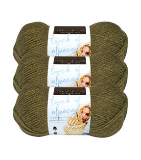 Lion Brand Touch of Alpaca 207yds Worsted Acrylic Yarn 3 Bundle