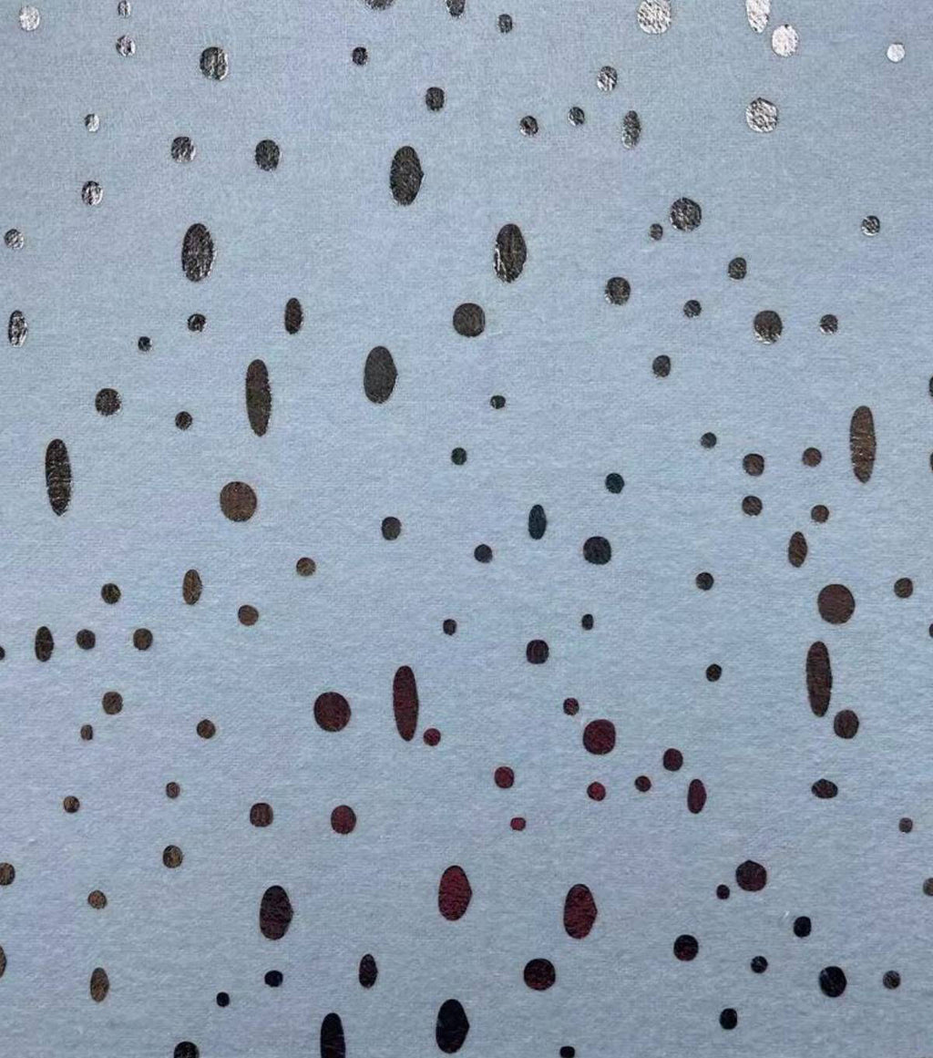 Speckle Blue Foil Flannel Fabric