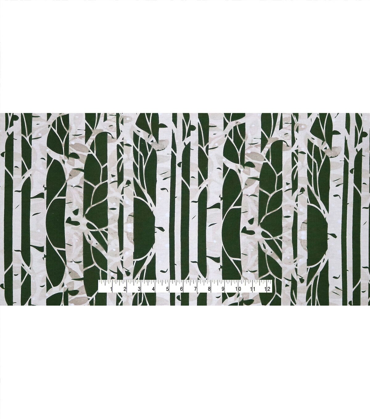 Birch Trees on Green Super Snuggle Flannel Fabric