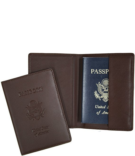 RFID Blocking Black Lettered Passport Case