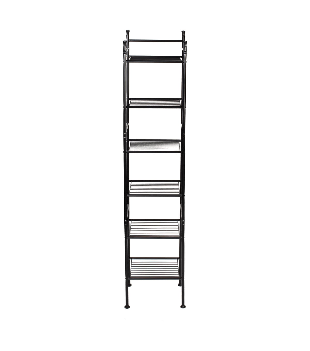 Honey Can Do 13 x 60 Black 6 Tier Space Saving Shelving Tower