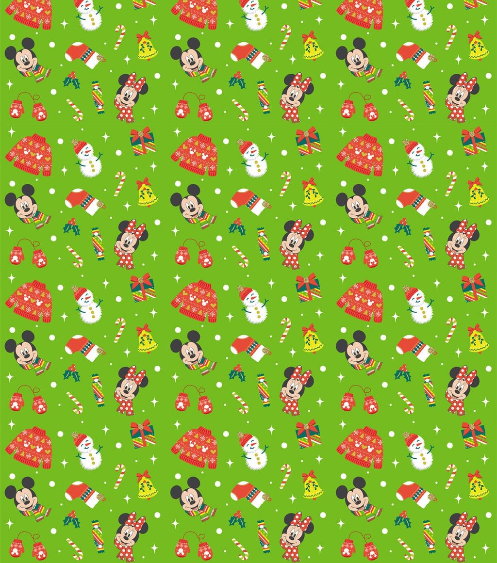 Mickey & Minnie Icons Christmas Cotton Fabric