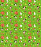 Mickey & Minnie Icons Christmas Cotton Fabric