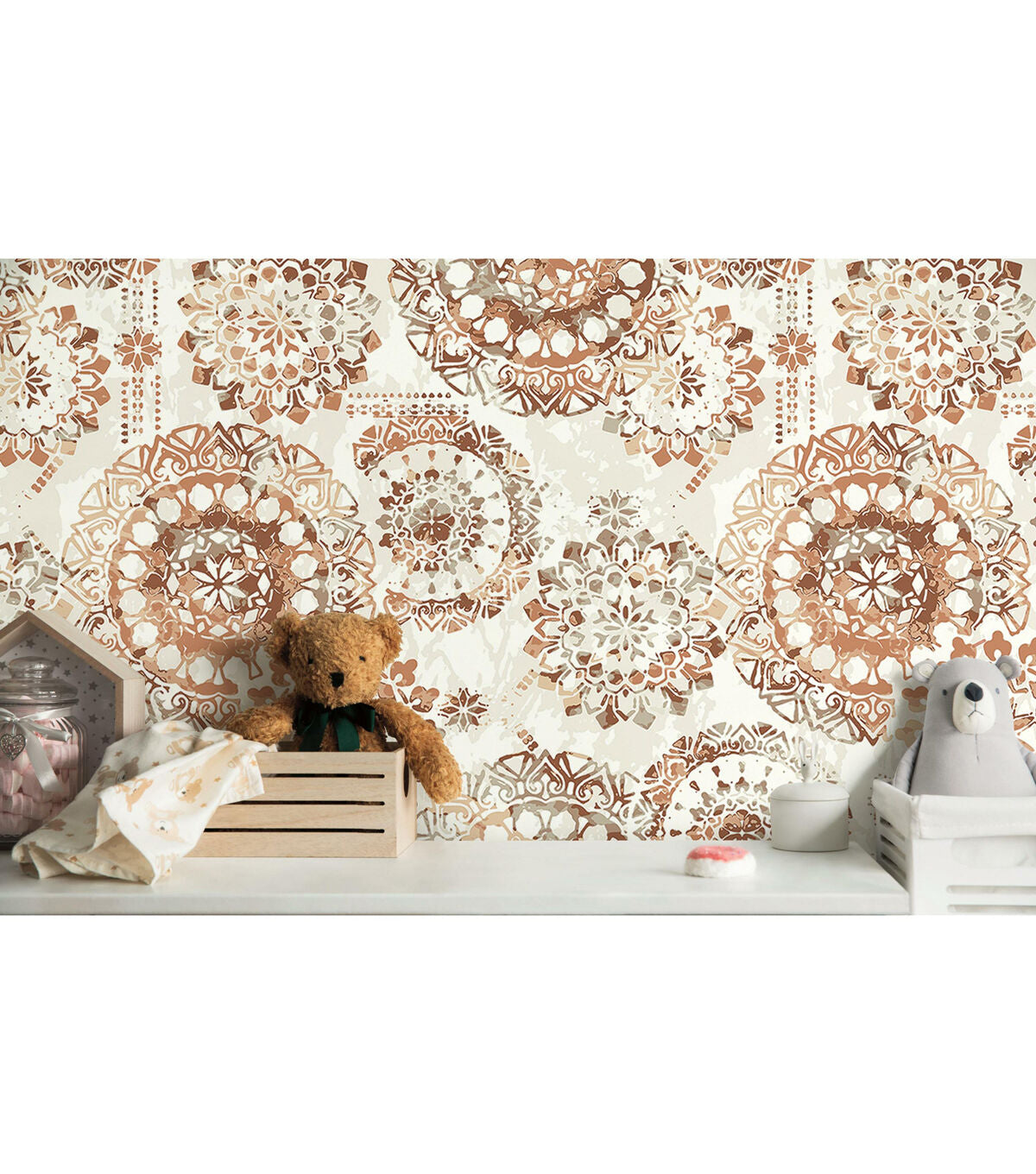 RoomMates 20.5 x 16.5' Bohemian Medallion Peel & Stick Wallpaper