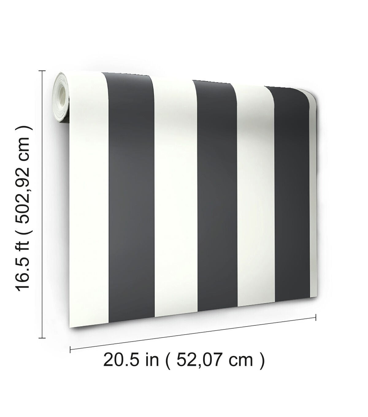RoomMates Wallpaper Black Awning Stripe