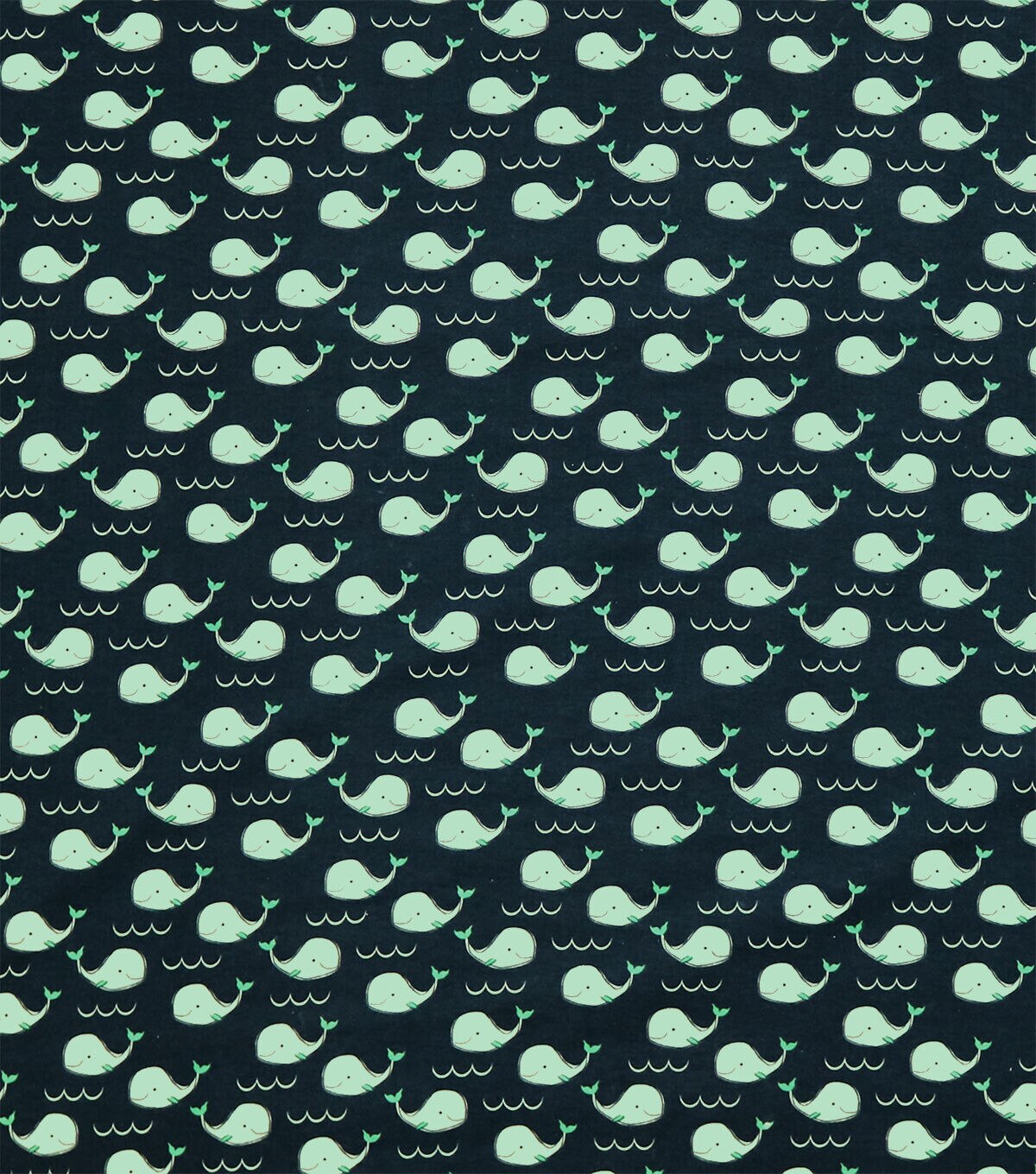 Super Snuggle Tiny Happy Whales Flannel Fabric