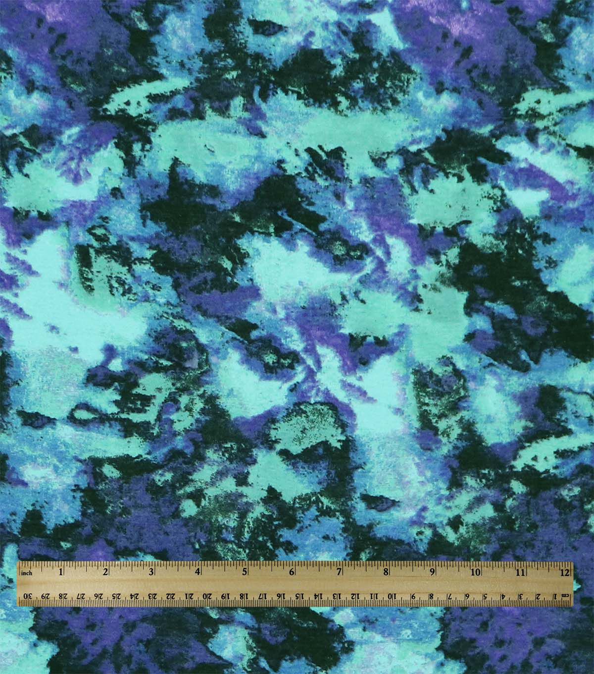 Aqua Tie Dye Super Snuggle Flannel Fabric
