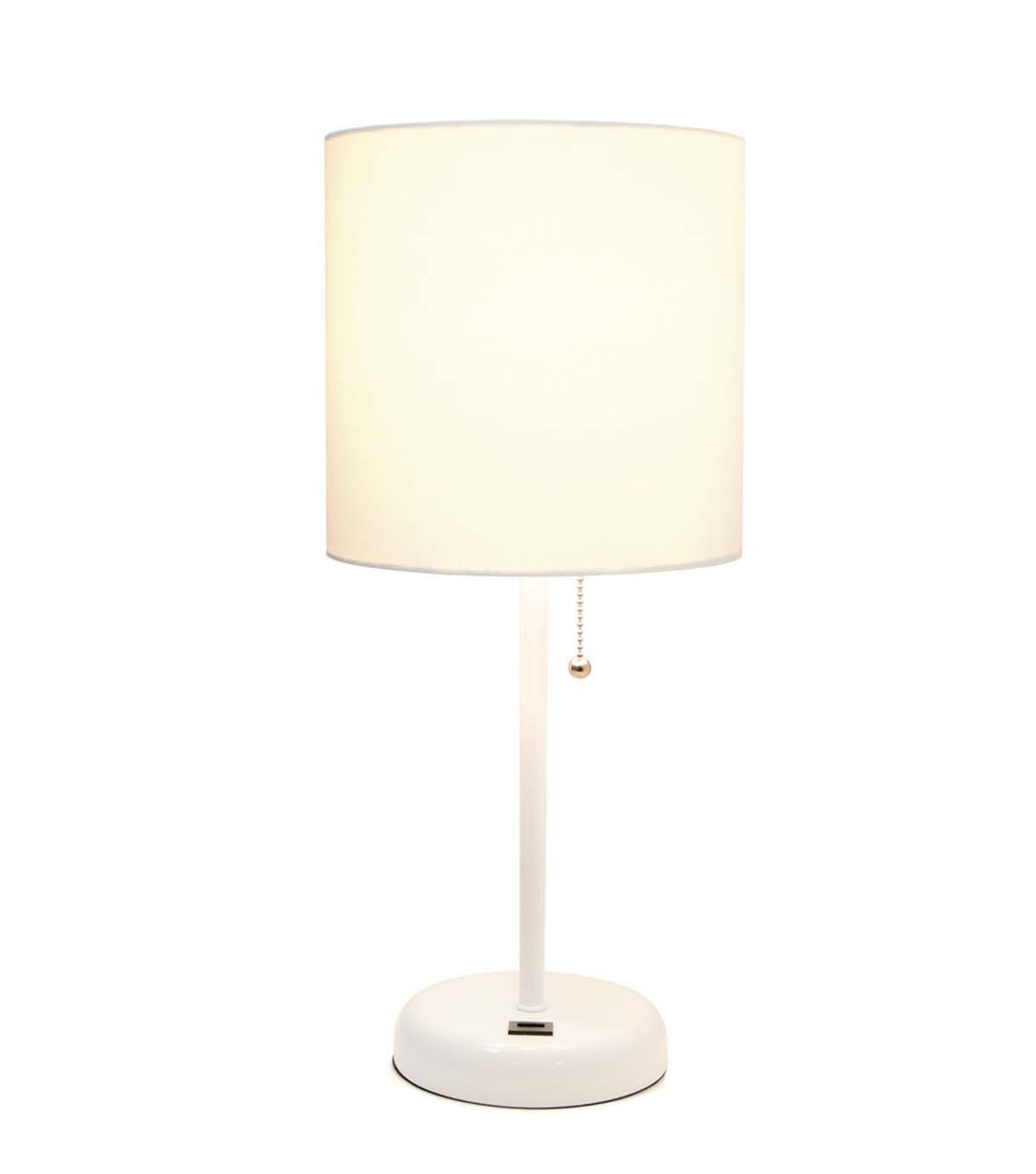 All The Rages 19.5 Metal Outlet Base Desk Lamp With USB Port & Shade