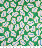 Wisconsin Cotton Fabric Tossed State