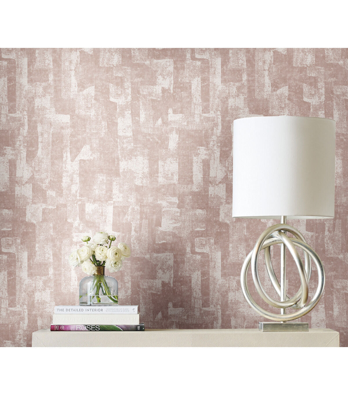 RoomMates 20.5 x 18' Pink Capetown Peel & Stick Wallpaper